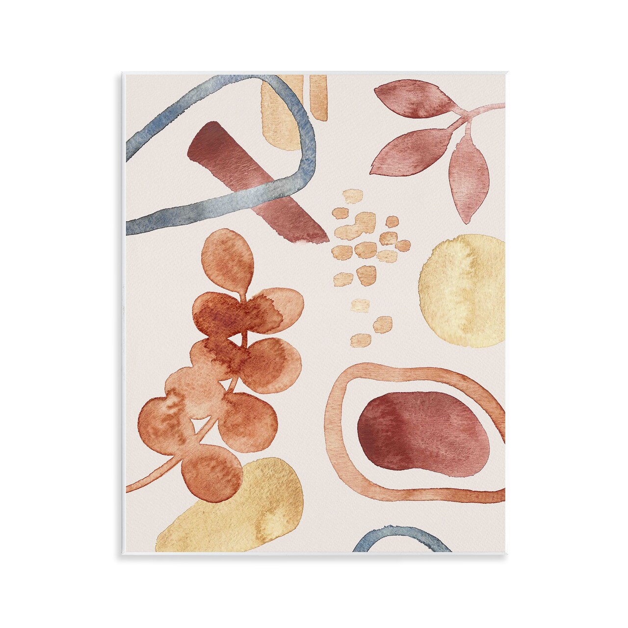 Stupell Industries Earthy Soft Nature Shapes Wall Plaque Art, design by Camila Juncos